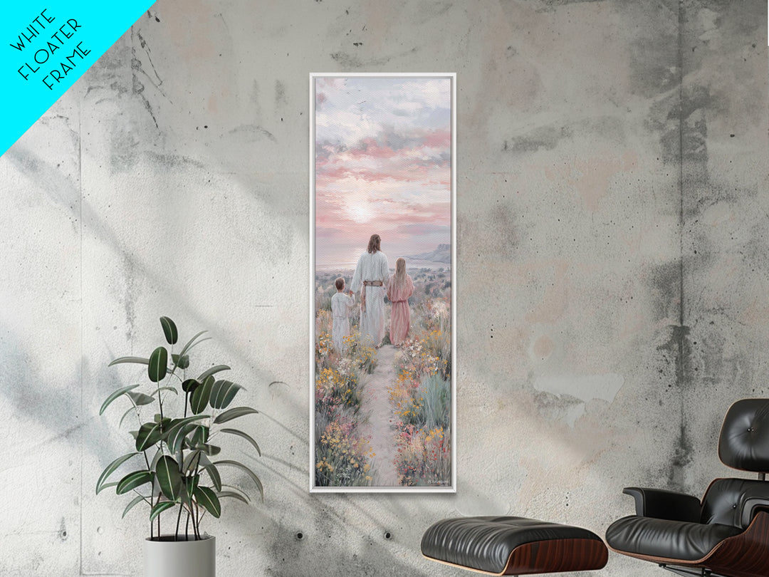 Field Of Blessings – Framed Canvas Print – Christian Wall Art – Christian Painting – Narrow Art – Framed Christmas Art – Jesus Painting