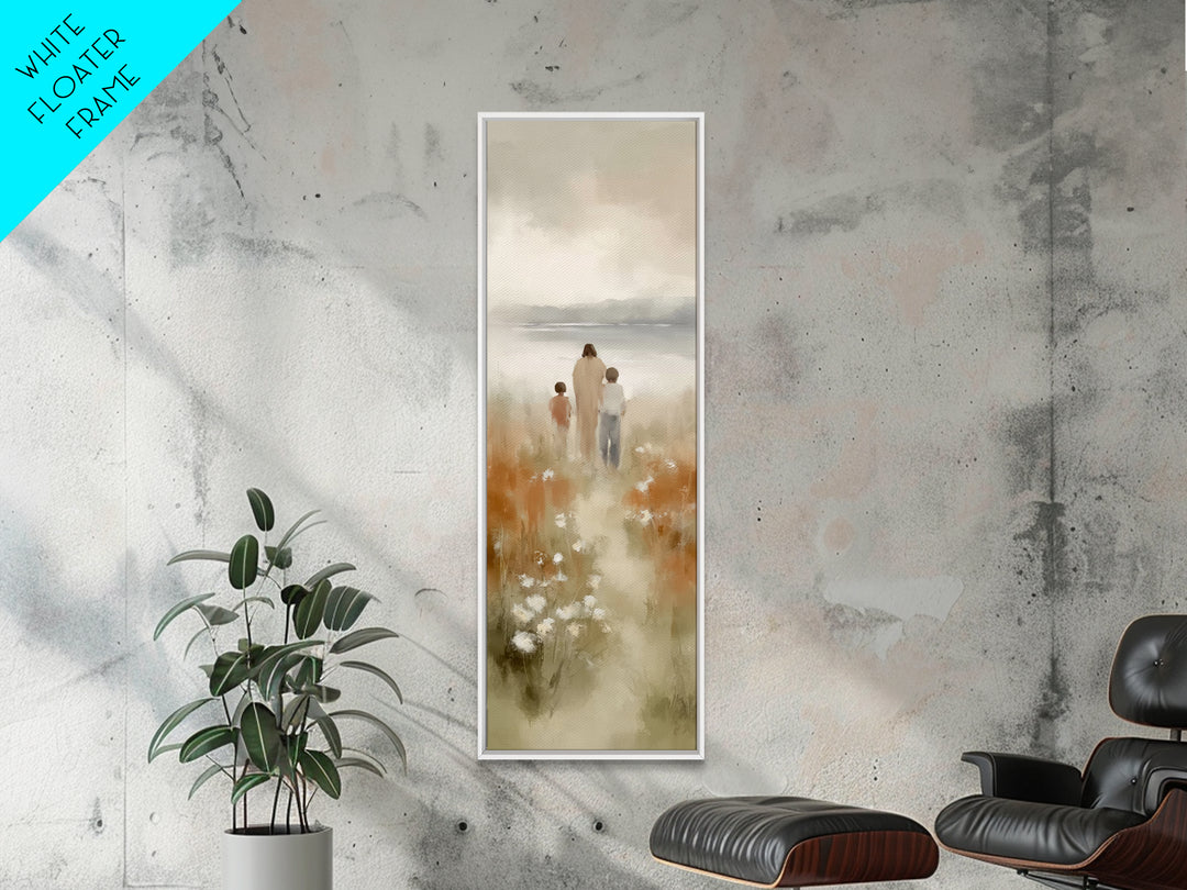 Guiding Light Path – Framed Canvas Print – Christian Art Canvas – Jesus Painting – Christian Wall Art – Tall Narrow Wall Art – Christmas Ar