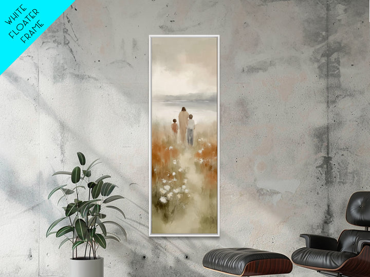 Guiding Light Path – Framed Canvas Print – Christian Art Canvas – Jesus Painting – Christian Wall Art – Tall Narrow Wall Art – Christmas Ar