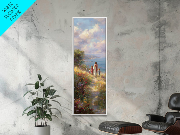 Heavenward Meadow – Framed Canvas Print – Christian Wall Art – Christian Art Canvas – Tall Skinny Art Print – Christian Christmas Art – Jes