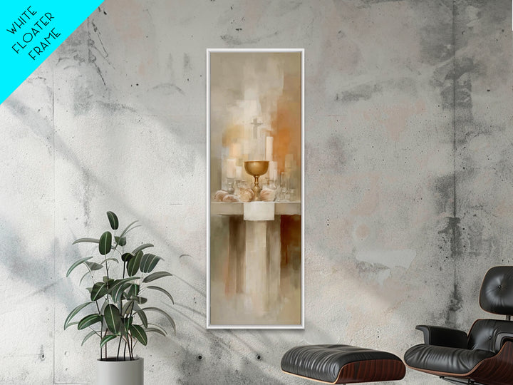 Sacred Offering | Framed Canvas Print | Tall Narrow Wall Art | Christian Wall Art | Vintage Christian Art | Christian Art Canvas | Christma