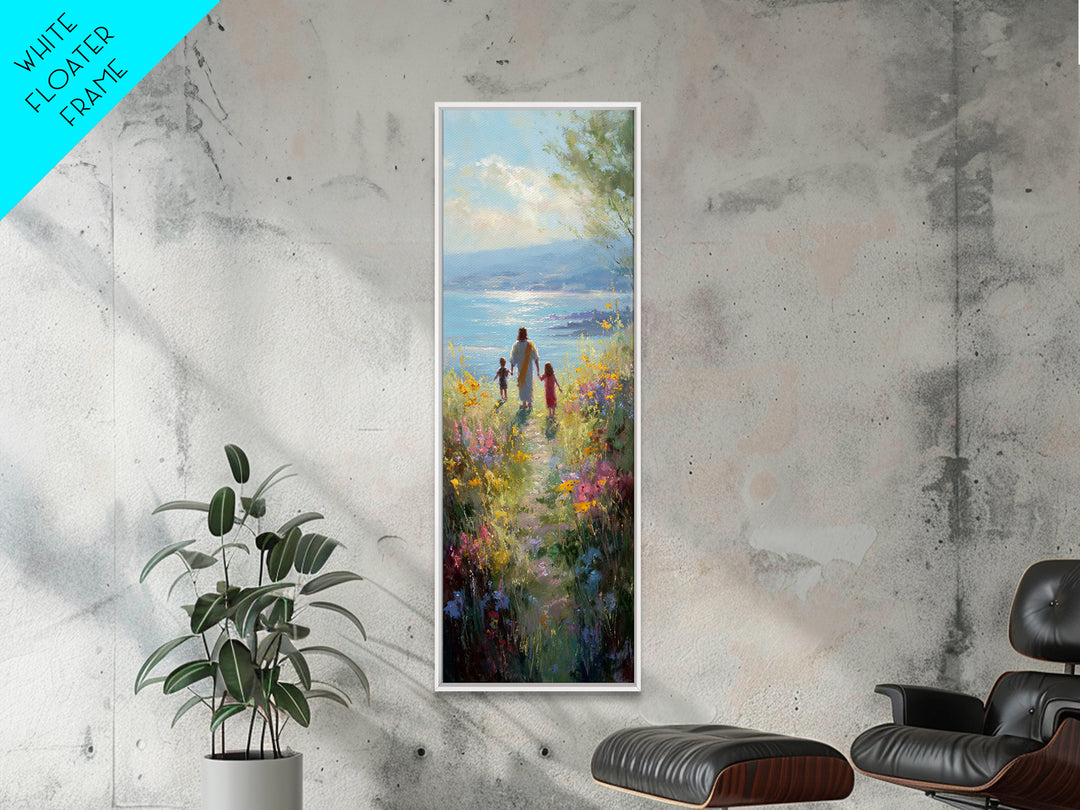 Path Of Grace – Framed Canvas Print – Christian Wall Art – Jesus Painting – Narrow Art – Christian Art Canvas – Christian Christmas Art – C