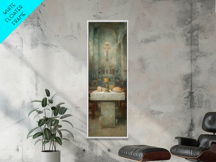Altar Of Peace – Framed Canvas Print – Skinny Art – Christian Art Canvas – Christian Wall Art – Vintage Christian Art – Framed Christmas Wa
