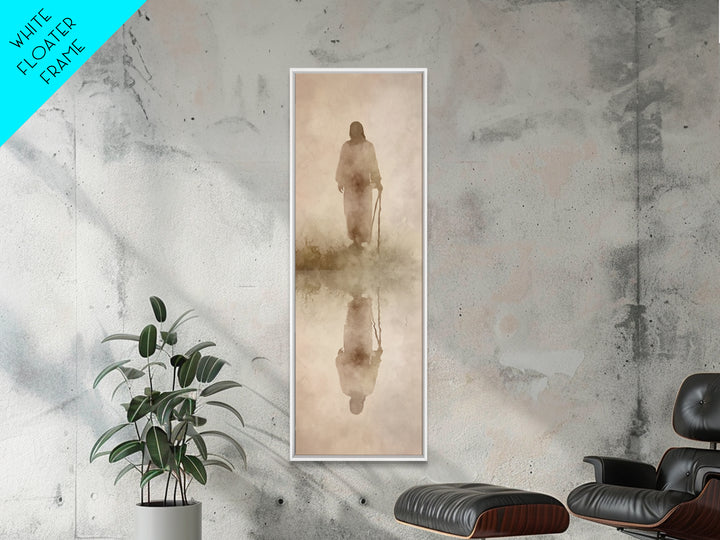 Sacred Morning Path – Framed Canvas Print – Christian Wall Art – Narrow Art – Jesus Painting – Christian Art Canvas – Christian Gift Ideas