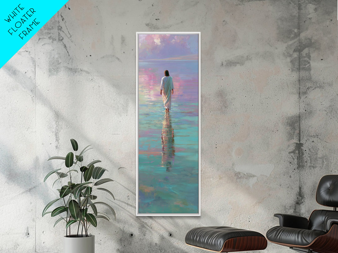 Faithful Dawn Steps | Framed Canvas Print | Christian Art Prints | Narrow Art | Jesus Canvas Art | Christian Art Work | Christian Gift | Ch