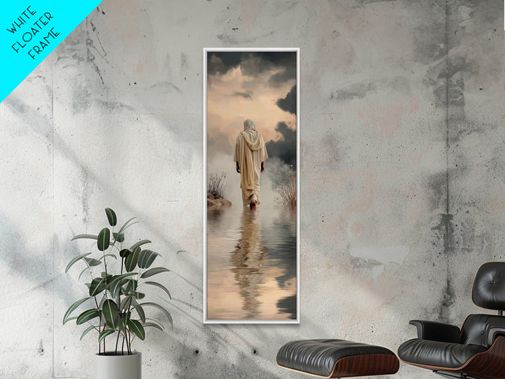 Twilight Hope Path | Framed Canvas Print | Christian Wall Art | Tall Narrow Wall Art | Jesus Painting | Christian Art Gift | Christmas Art
