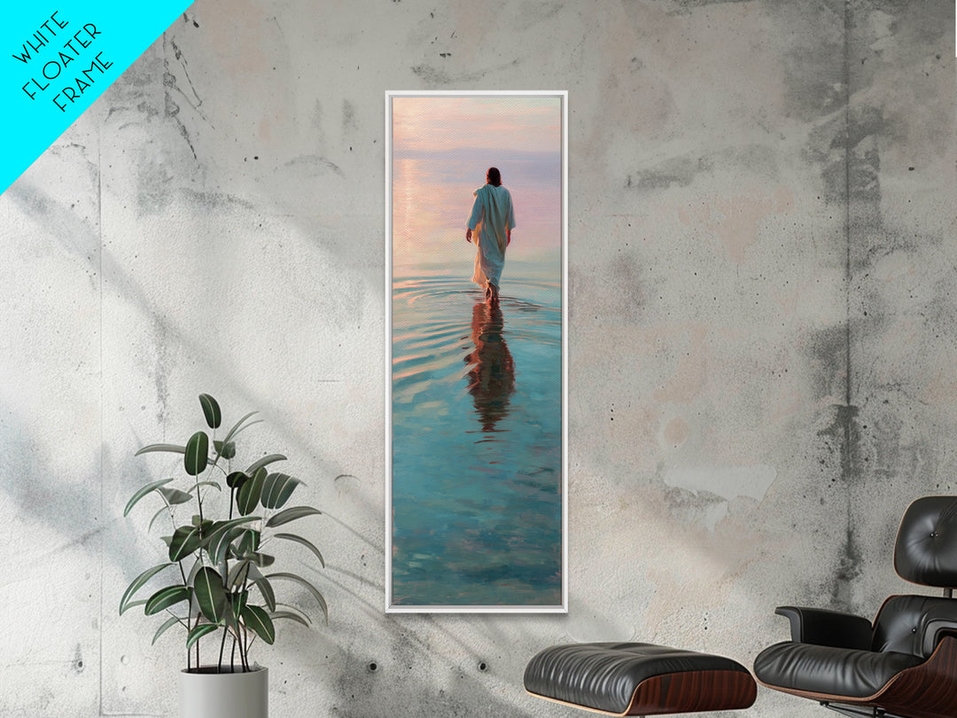 Desert Calm Journey, Framed Canvas Print, Christian Art Print, Narrow Art, Jesus Canvas Art, Vintage Christian Art, Christian Gift Ideas, C