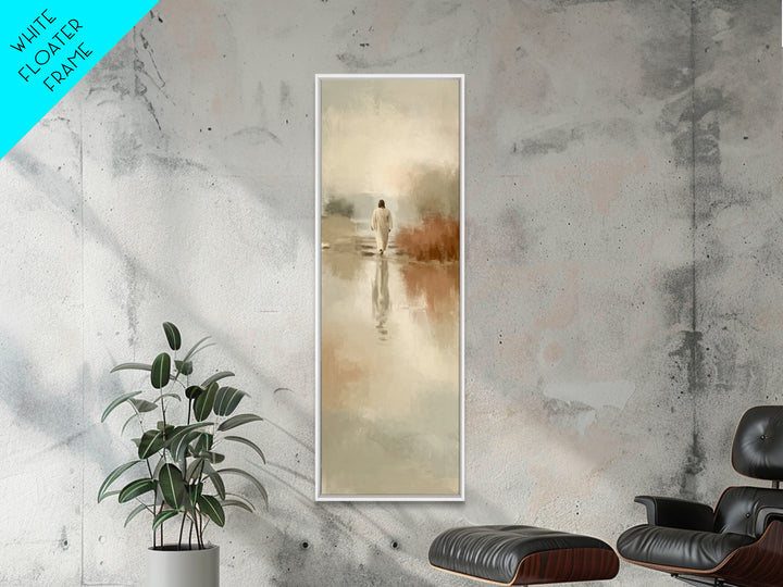 Eternal Dawn Steps – Framed Canvas Print – Christian Wall Art – Tall Skinny Art Print – Jesus Painting – Christian Christmas Art – Framed C