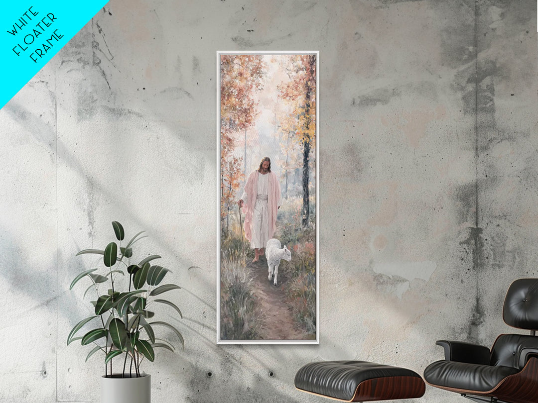 Path Of Mercy – Framed Canvas Print – Tall Narrow Wall Art – Christian Wall Art – Jesus Painting – Christian Art Canvas – Christmas Art