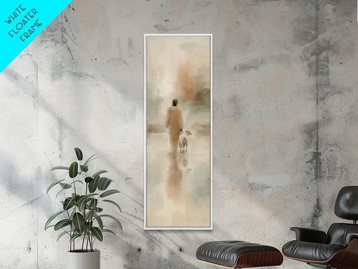 Walk Of Grace | Framed Canvas Print | Narrow Art | Christian Art Canvas | Jesus Painting | Christian Wall Art | Christmas Art