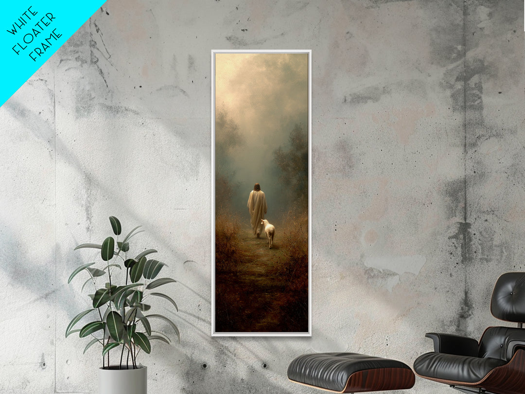 Haven Of Stillness | Framed Canvas Print | Tall Narrow Wall Art | Christian Art Canvas | Christian Wall Art | Jesus Painting | Christmas Ar