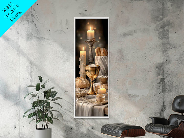 Light Of Communion – Framed Canvas Print – Tall Narrow Wall Art – Christian Wall Art – Christian Art Canvas – Christian Decor – Christmas A