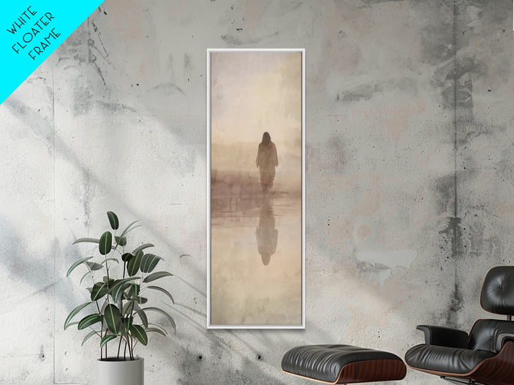 Pastures Of Renewal, Framed Canvas Print, Tall Narrow Wall Art, Christian Art Canvas, Christian Wall Art, Jesus Painting, Christmas Art