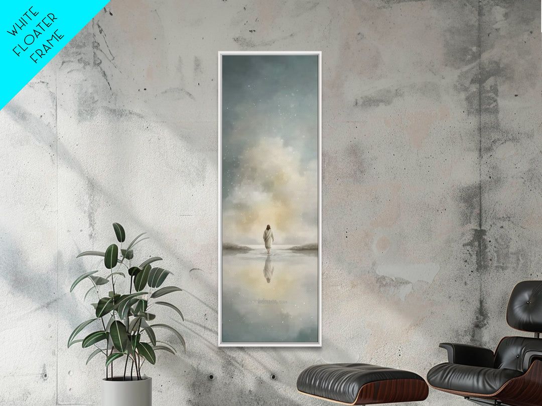 Heavenly Horizon – Framed Canvas Print – Tall Skinny Art Print – Christian Art – Jesus Painting – Christian Canvas – Christmas Art