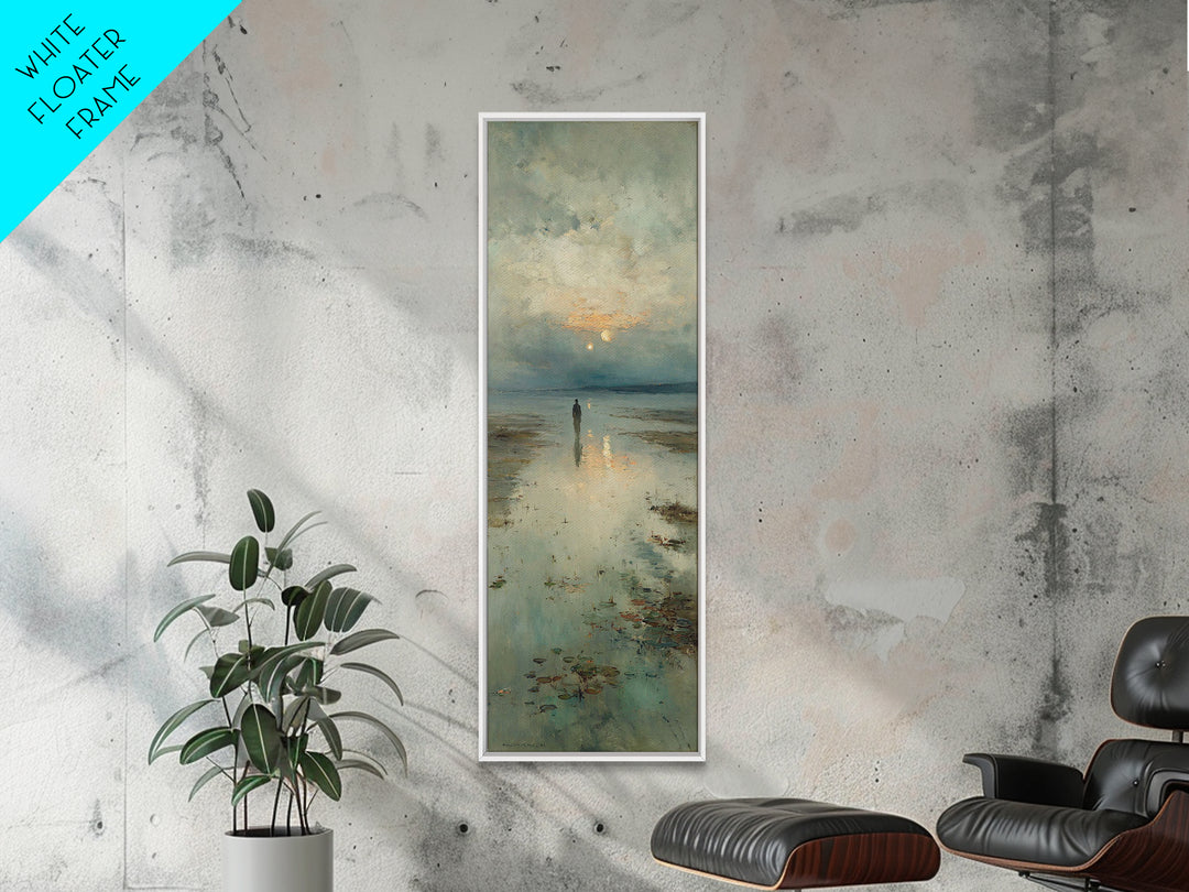 Light Of Peace – Framed Canvas Print – Narrow Art – Christian Wall Art – Jesus Painting – Christian Art Canvas – Christmas Art