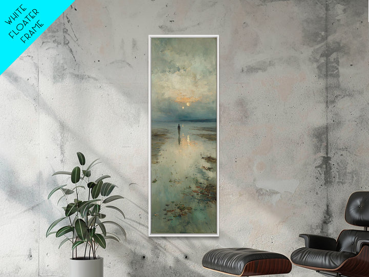 Light Of Peace – Framed Canvas Print – Narrow Art – Christian Wall Art – Jesus Painting – Christian Art Canvas – Christmas Art