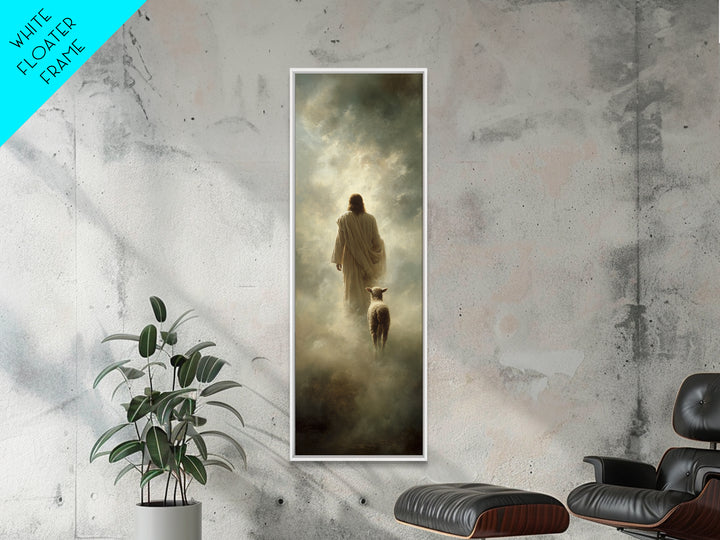 Heaven’s Gentle Call – Framed Canvas Print – Tall Narrow Wall Art – Christian Wall Art – Jesus Painting – Christian Art Canvas – Christian