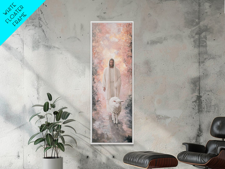 Light Of The Fold – Framed Canvas Print – Tall Skinny Art Print – Christian Art – Jesus Painting – Christian Canvas – Christian Wall Art –