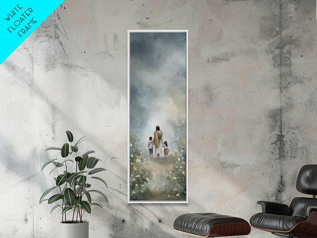 Dawn Path Of Grace - Framed Canvas Print - Christian Art Canvas - Tall Skinny Art Print - Christian Painting - Christian Wall Art - Christi