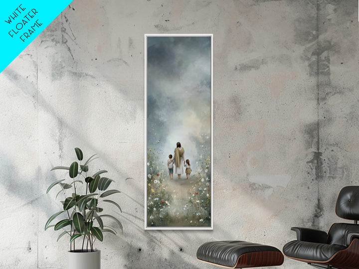 Dawn Path Of Grace - Framed Canvas Print - Christian Art Canvas - Tall Skinny Art Print - Christian Painting - Christian Wall Art - Christi