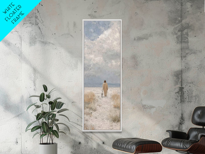 Quiet Shepherd Journey - Framed Canvas Print - Skinny Art - Christian Painting - Christian Art - Jesus Painting - Christian Decor