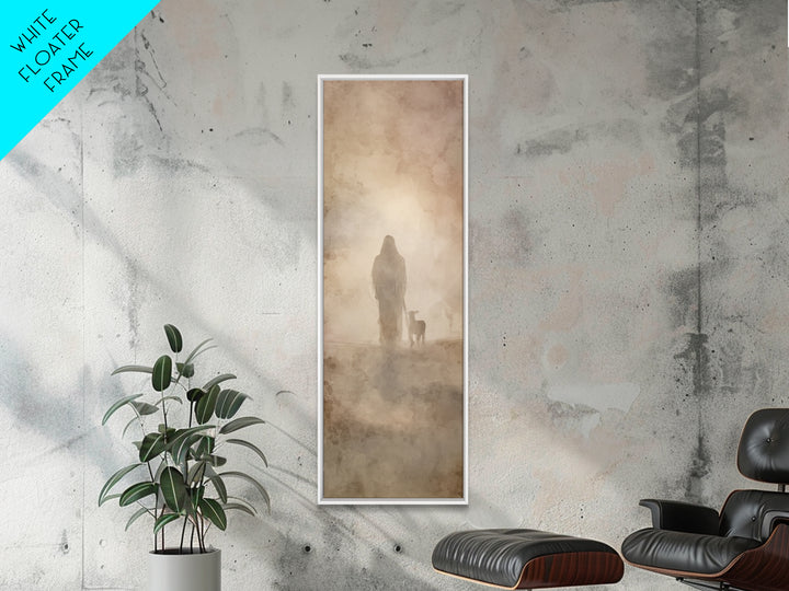 Soft Light Of Faith - Framed Canvas Print - Skinny Art - Christian Wall Art - Christian Art Canvas - Jesus Painting - Christian Christmas A