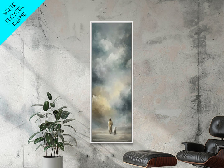 Heavenly Path Light | Framed Canvas Print | Christian Wall Art | Christian Painting | Christian Art Canvas | Christian Decor | Narrow Art