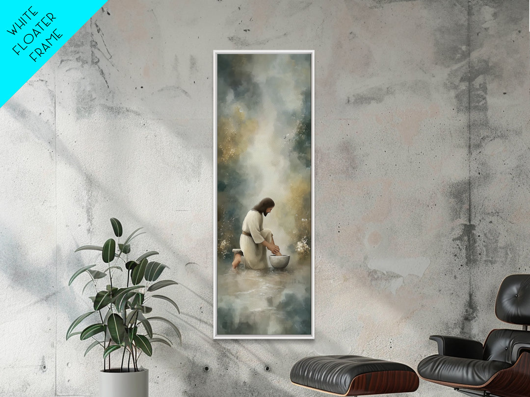 Humble Waters Hope | Framed Canvas Print | Christian Wall Art | Christian Art Canvas | Jesus Painting | Christian Decorations | Narrow Art