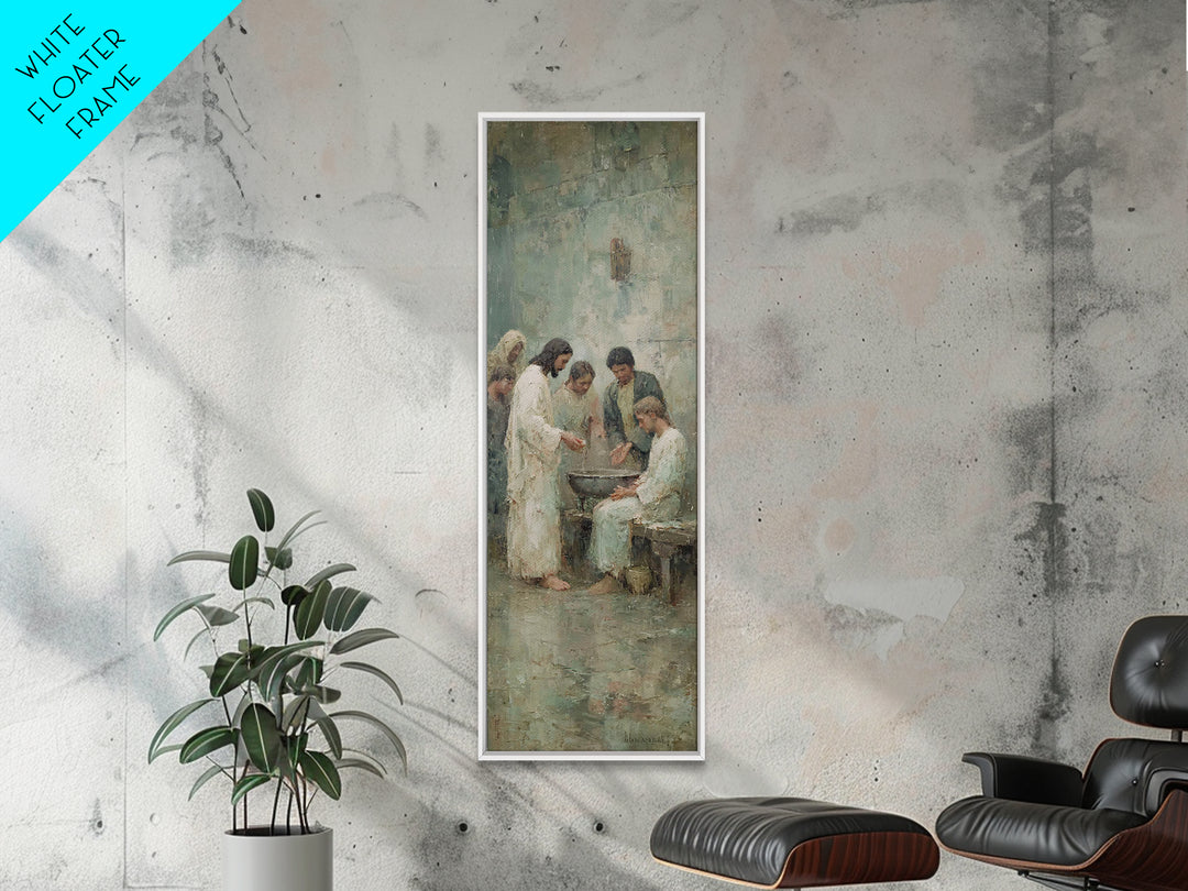 Circle Of Mercy | Framed Canvas Print | Christian Art Canvas | Jesus Painting | Christian Wall Art | Christian Christmas Art | Skinny Art