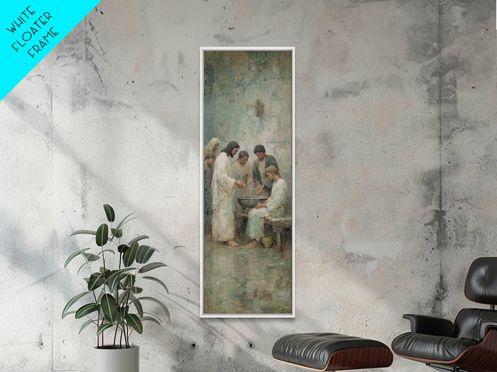 Circle Of Mercy | Framed Canvas Print | Christian Art Canvas | Jesus Painting | Christian Wall Art | Christian Christmas Art | Skinny Art