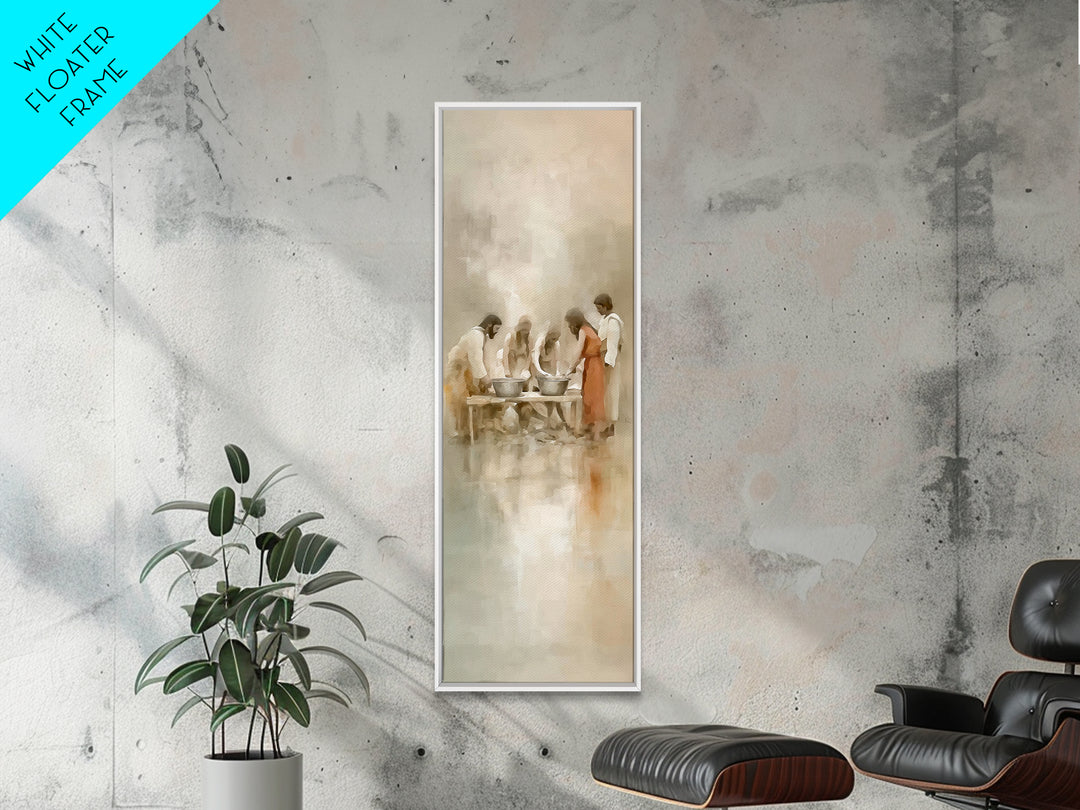 Gathering Of Blessings | Framed Canvas Print | Christian Wall Art | Christian Art Canvas | Christian Painting | Christian Decor | Tall Narr