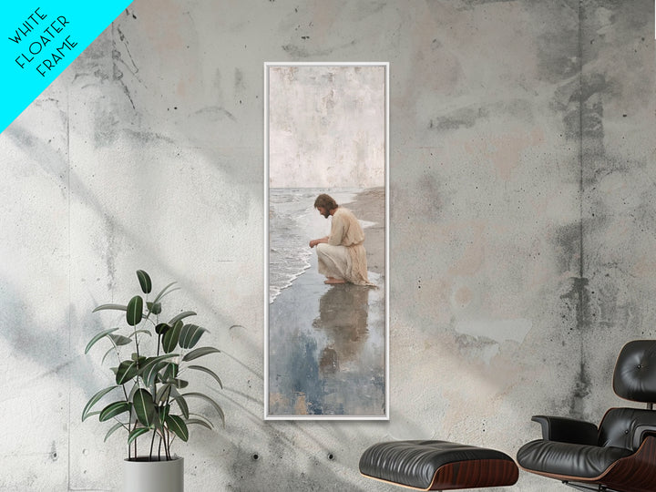 Dawnside Solitude - Framed Canvas Print - Narrow Art - Christian Wall Art - Jesus Painting - Christian Art Canvas - Christian Christmas