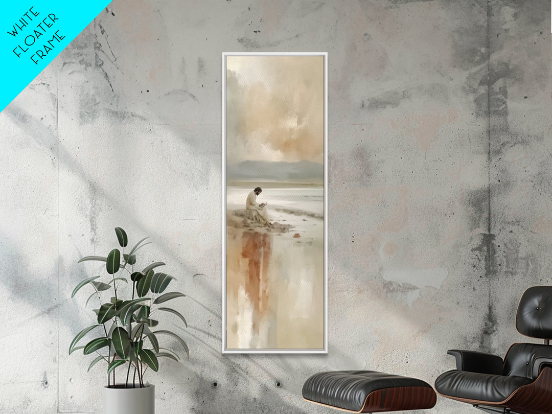 Blessed Mother Joy - Framed Canvas Print - Skinny Art - Christian Art Canvas - Christian Christmas Art - Christian Wall Art - Jesus Art