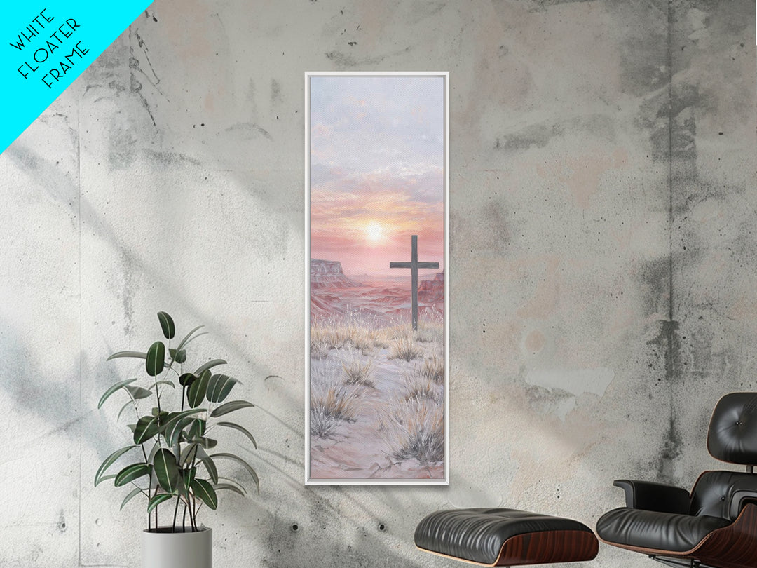 Sunrise Of Grace – Framed Canvas Print – Skinny Art – Christian Wall Art – Christian Art Canvas – Christian Decoration – Abstract Christian