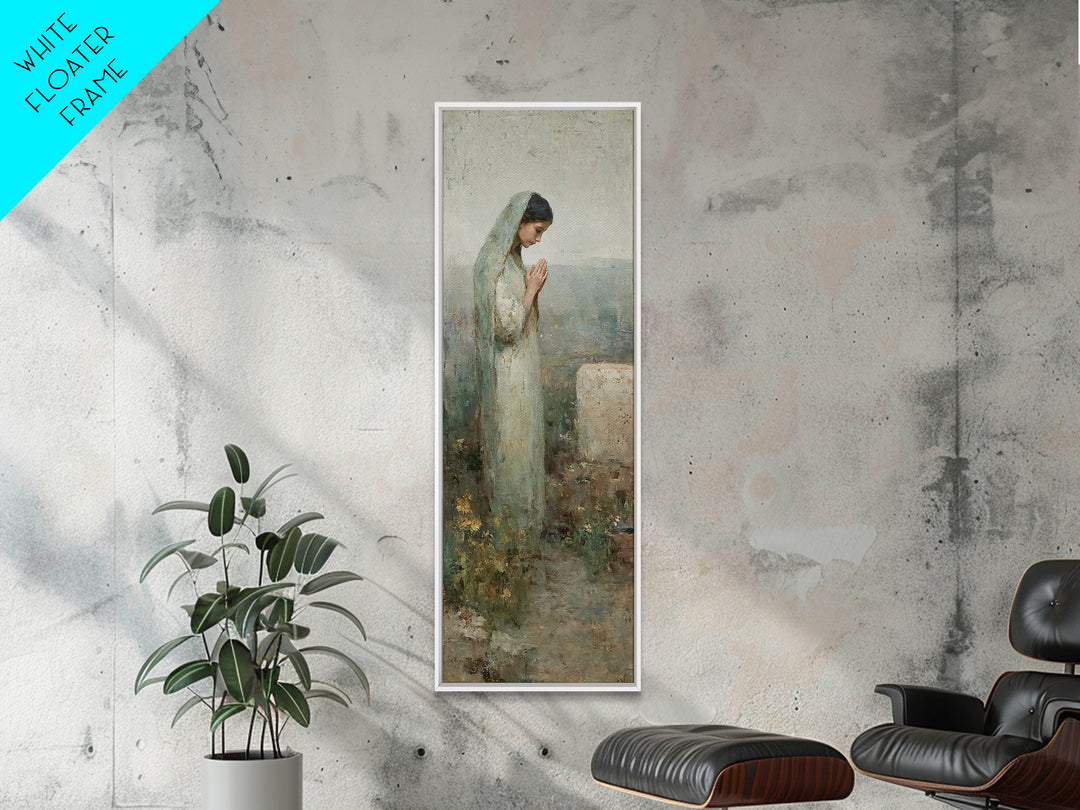Garden Of Prayer, Framed Canvas Print, Skinny Art, Christian Art Canvas, Christian Wall Art, Christian Painting, Christian Gift Ideas