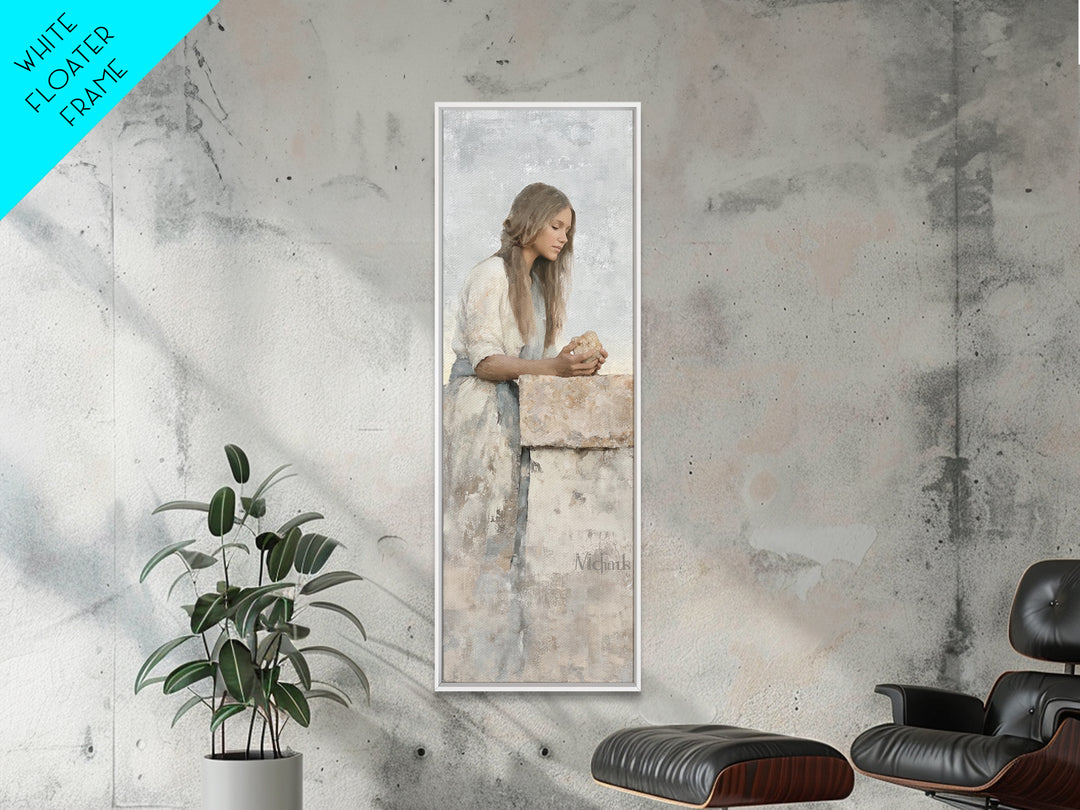 Light Of Grace | Framed Canvas Print | Tall Skinny Art Print | Christian Art | Christian Art Canvas | Christian Wall Art | Christian Painti