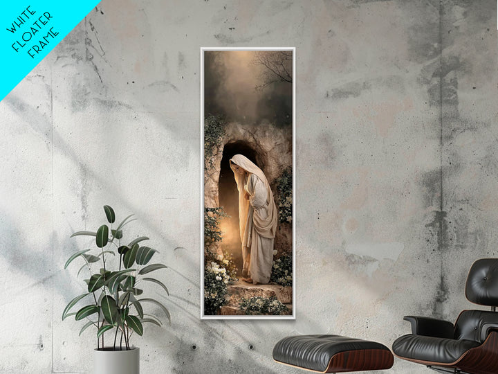 Risen Morning – Framed Canvas Print – Narrow Art – Christian Painting – Christian Wall Art – Christian Christmas Art – Christian Decor