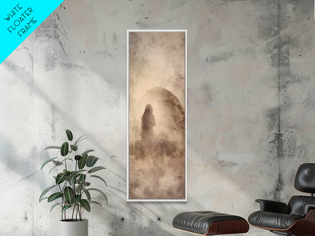 Heavenly Vigil | Framed Canvas Print | Skinny Art | Christian Art | Christian Wall Art | Christian Painting | Christian Art Canvas