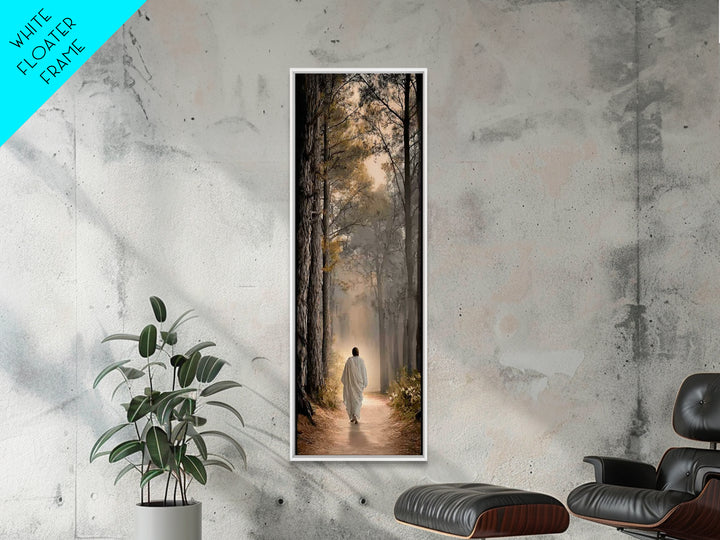 Path Of Light – Framed Canvas Print – Tall Narrow Wall Art – Christian Wall Art – Christian Art Canvas – Jesus Painting – Christian Decor
