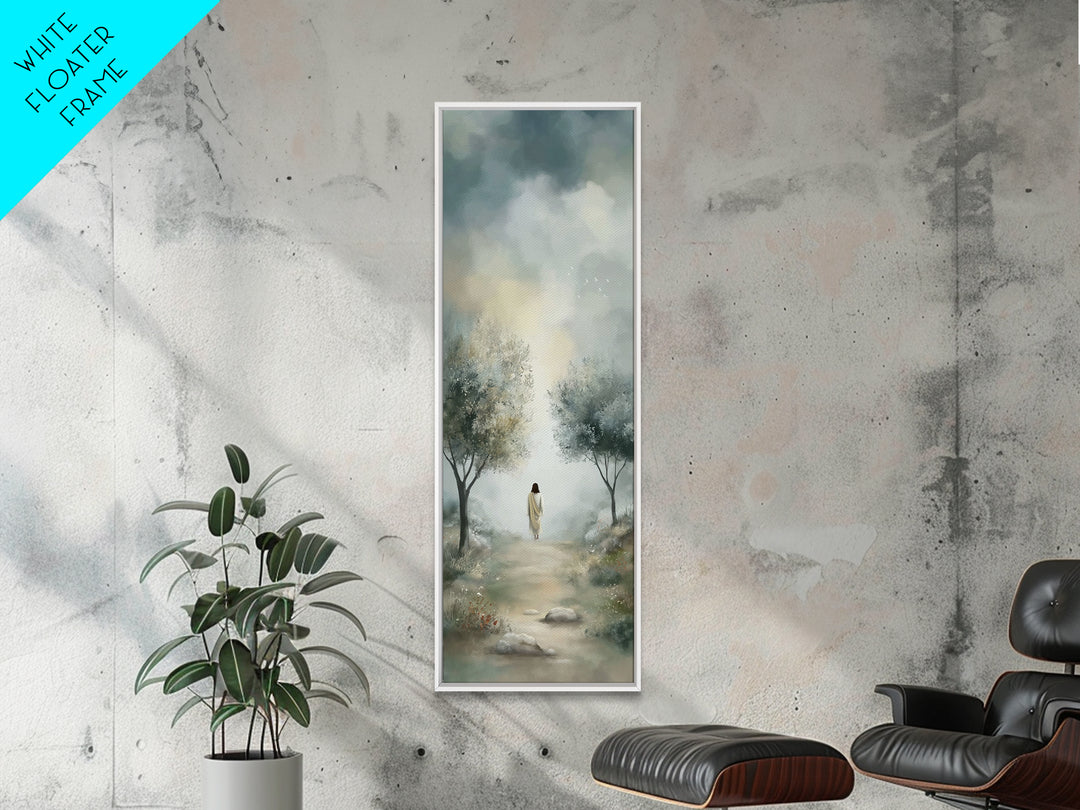Autumn Savior – Framed Canvas Print – Tall Skinny Art Print – Christian Art – Christian Art Canvas – Christian Wall Art – Christmas Art