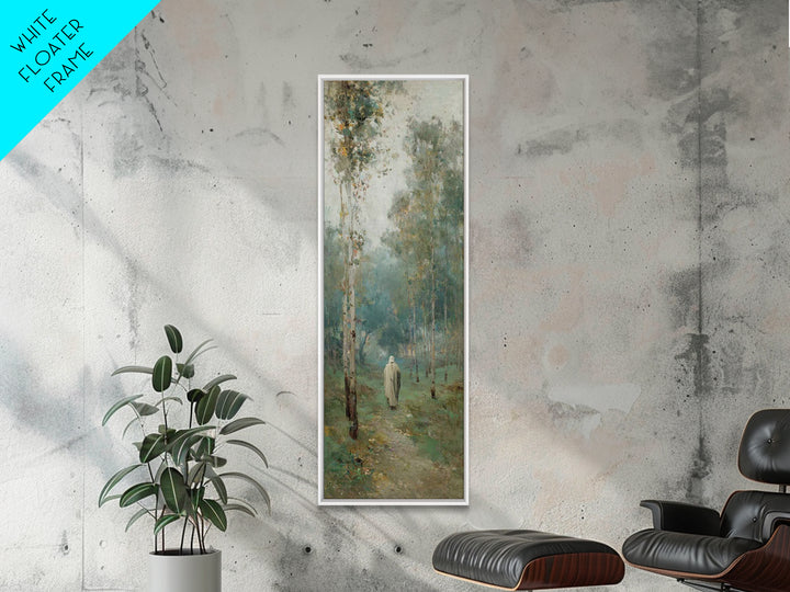 Peaceful Messiah Path, Framed Canvas Print, Tall Narrow Wall Art, Christian Art, Christian Wall Art, Christian Art Canvas, Christian Painti