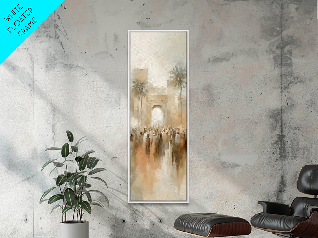 Gate Of Hosanna – Framed Canvas Print – Skinny Art – Christian Wall Art – Christian Art Canvas – Christian Christmas Art – Jesus Painting