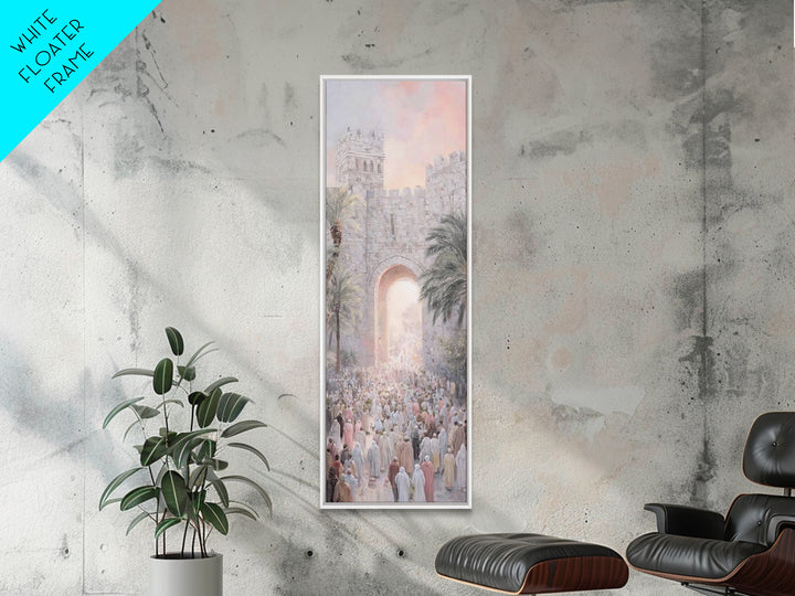 Palm Branch Multitude – Framed Canvas Print – Skinny Art – Christian Art Canvas – Christmas Art – Christian Wall Art – Christian Gift Ideas