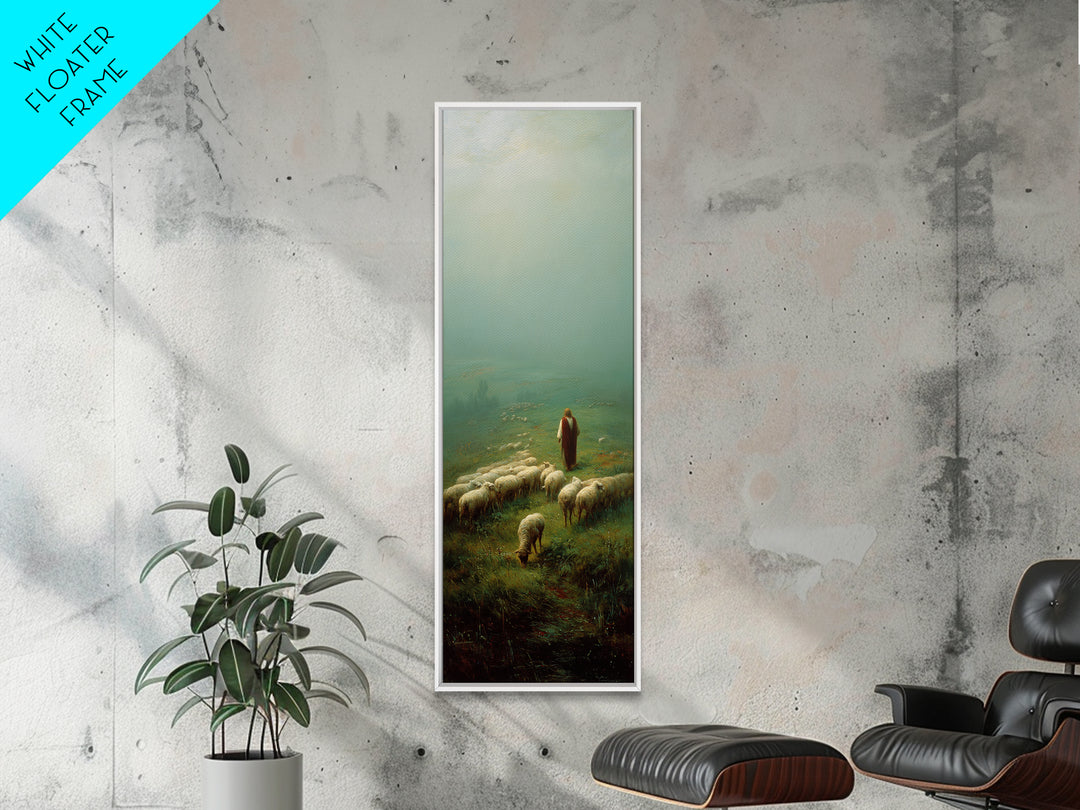 Pasture Of Peace – Framed Canvas Print – Narrow Art – Christian Art Canvas – Christian Painting – Jesus Painting – Christian Art