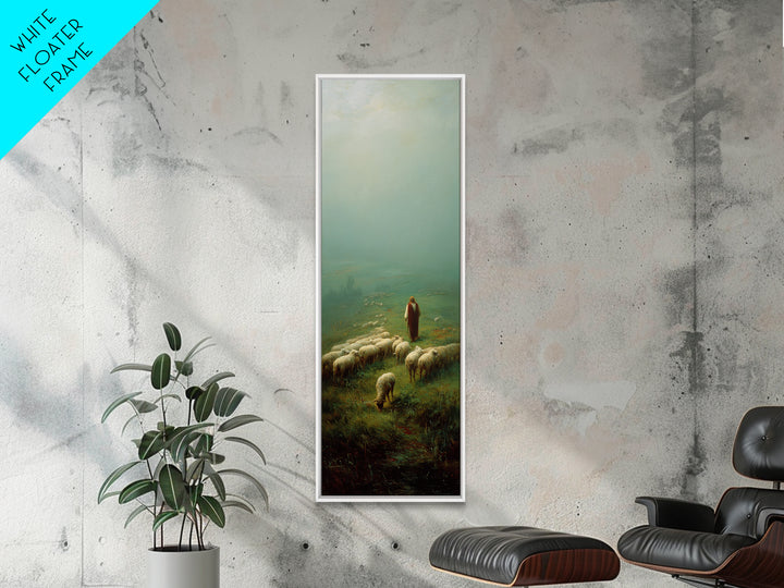 Pasture Of Peace – Framed Canvas Print – Narrow Art – Christian Art Canvas – Christian Painting – Jesus Painting – Christian Art