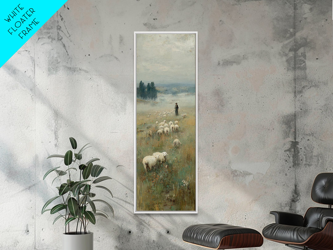 Silent Meadow Watch – Framed Canvas Print – Narrow Art – Christian Wall Art – Christian Painting – Christian Art – Christian Decor