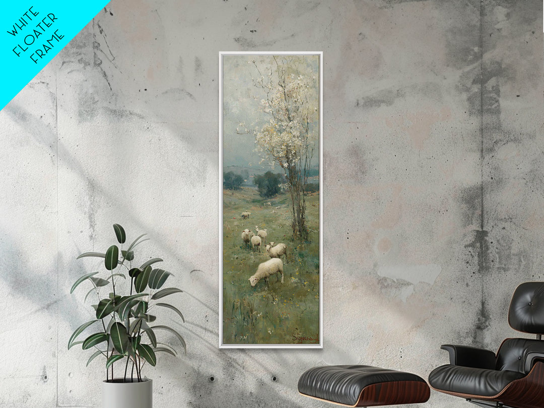 Blossom Field Mercy – Framed Canvas Print – Skinny Art – Christian Art Print – Christian Wall Art – Jesus Painting – Christian Art