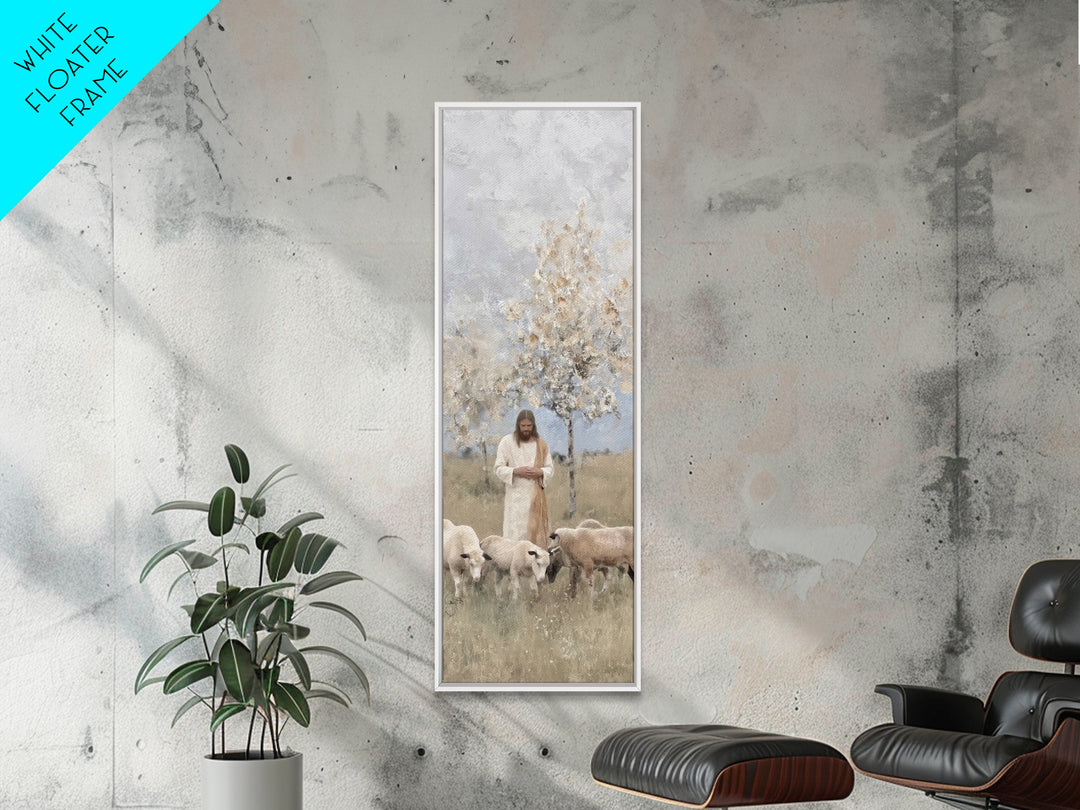 Grace In Spring | Framed Canvas Print | Christian Painting | Skinny Art | Jesus Canvas Art | Christian Decor | Christmas Wall Art