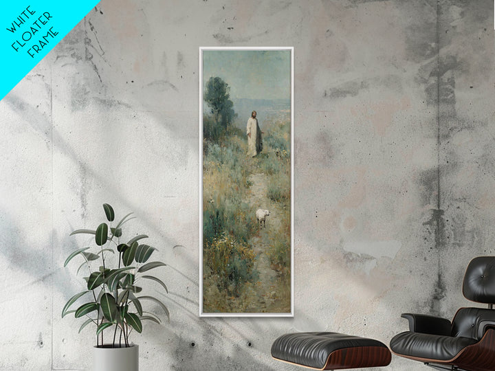 Shepherd’s Quiet Road, Framed Canvas Print, Narrow Art, Christian Art Canvas, Jesus Wall Art, Modern Christian Art, Christian Gift Ideas