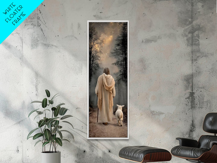 Horizon Of Mercy – Framed Canvas Print – Tall Skinny Art Print – Christian Art – Jesus Painting – Christian Wall Art – Subtle Christian Art